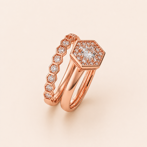Bague Éclat Hexagone