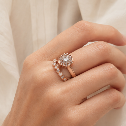 Bague Éclat Hexagone